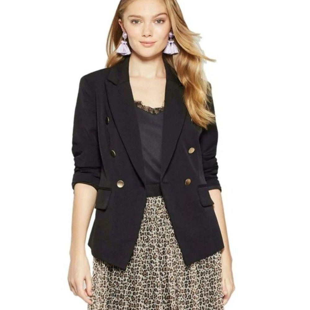 A New Day Double Breasted Blazer with Gold Buttons